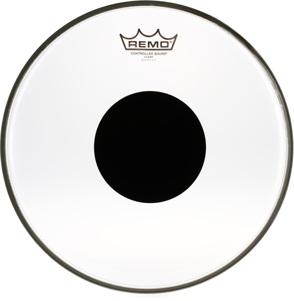 Remo Controlled Sound Clear Drumhead - 12" - with Black Dot
