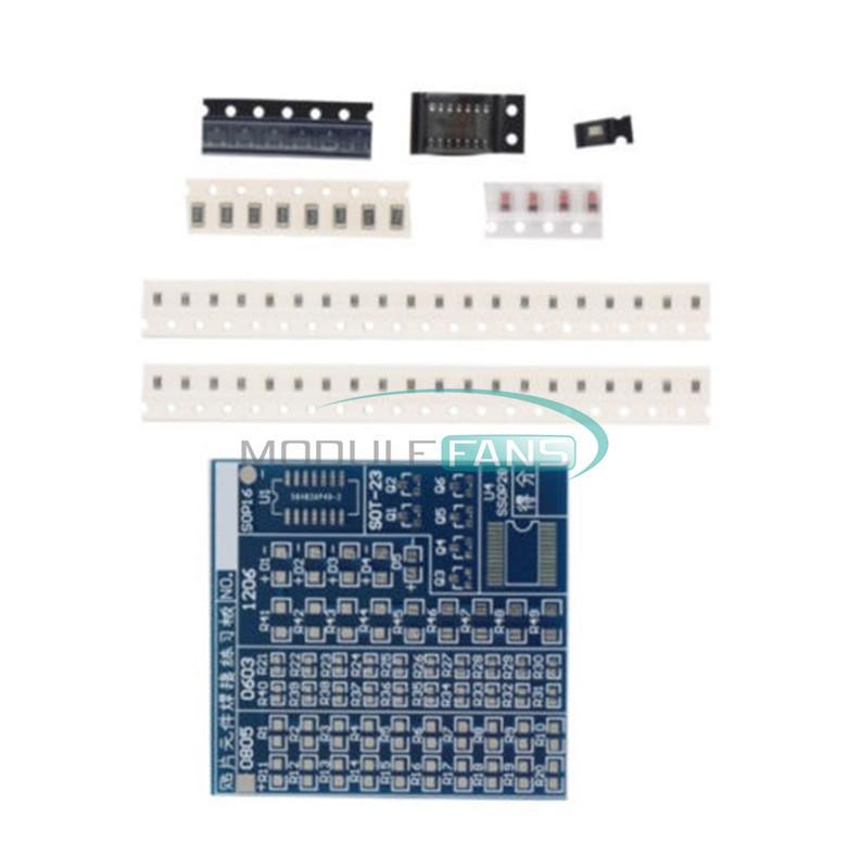 SMT SMD Component Welding Practice PCB Board Soldering DIY Kits MF