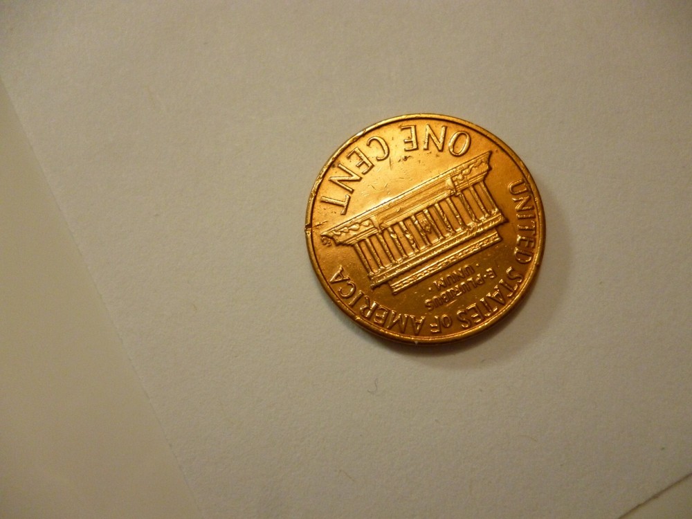 1974 d penny error large die chip