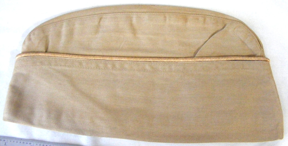 Vintage WW2 Khaki Quartermaster Corps Garrison Cap
