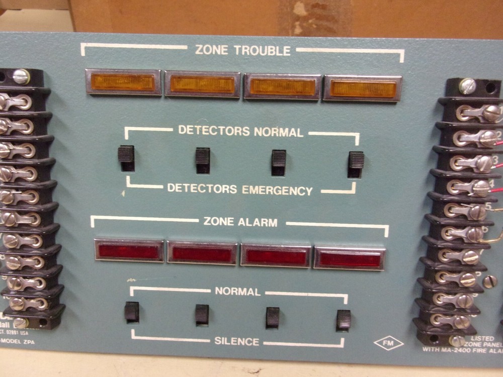 Kidde 601185 Model ZPA 4 Zone Operator Control Panel Module