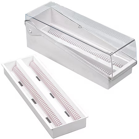 Globe Scientific 513250B-1 Microscope Slide Box, Blue