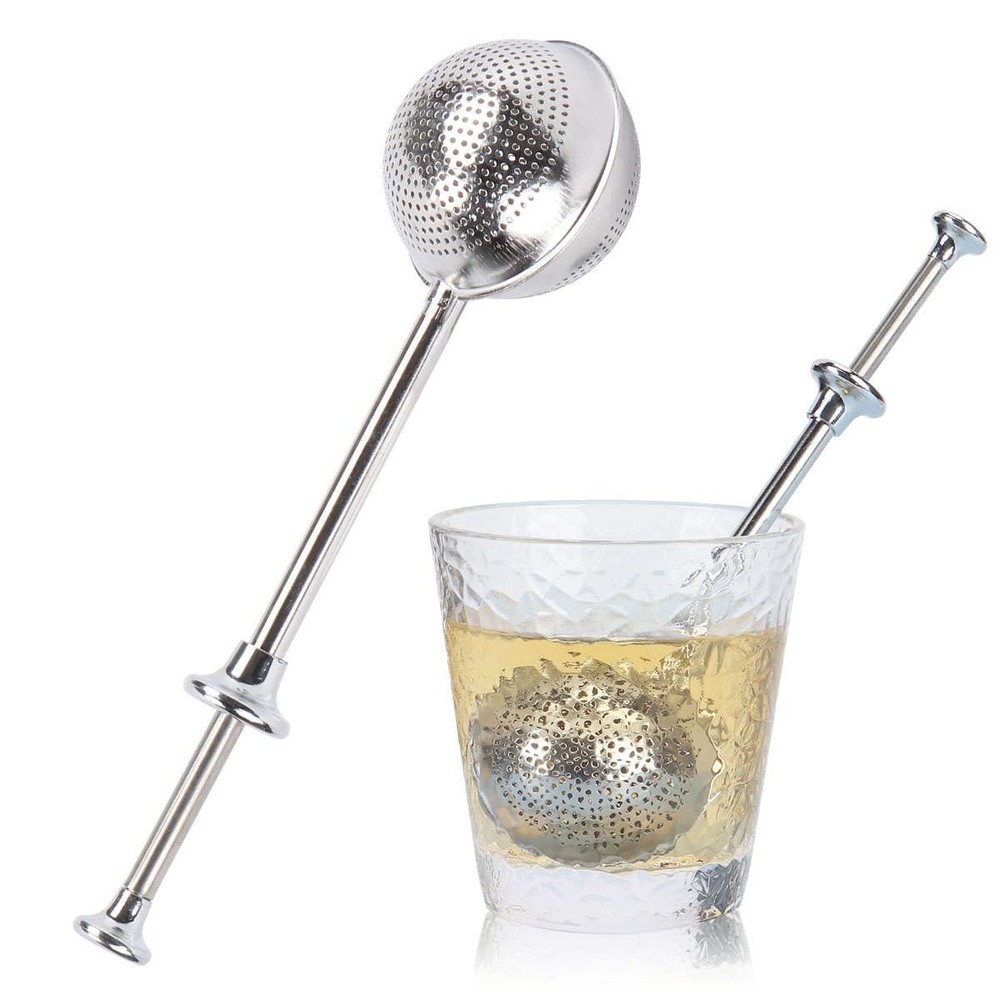 1/2pcs Tea Infuser Ball Mesh Leaf Strainer Filter Herb Steeper Stainless Secure