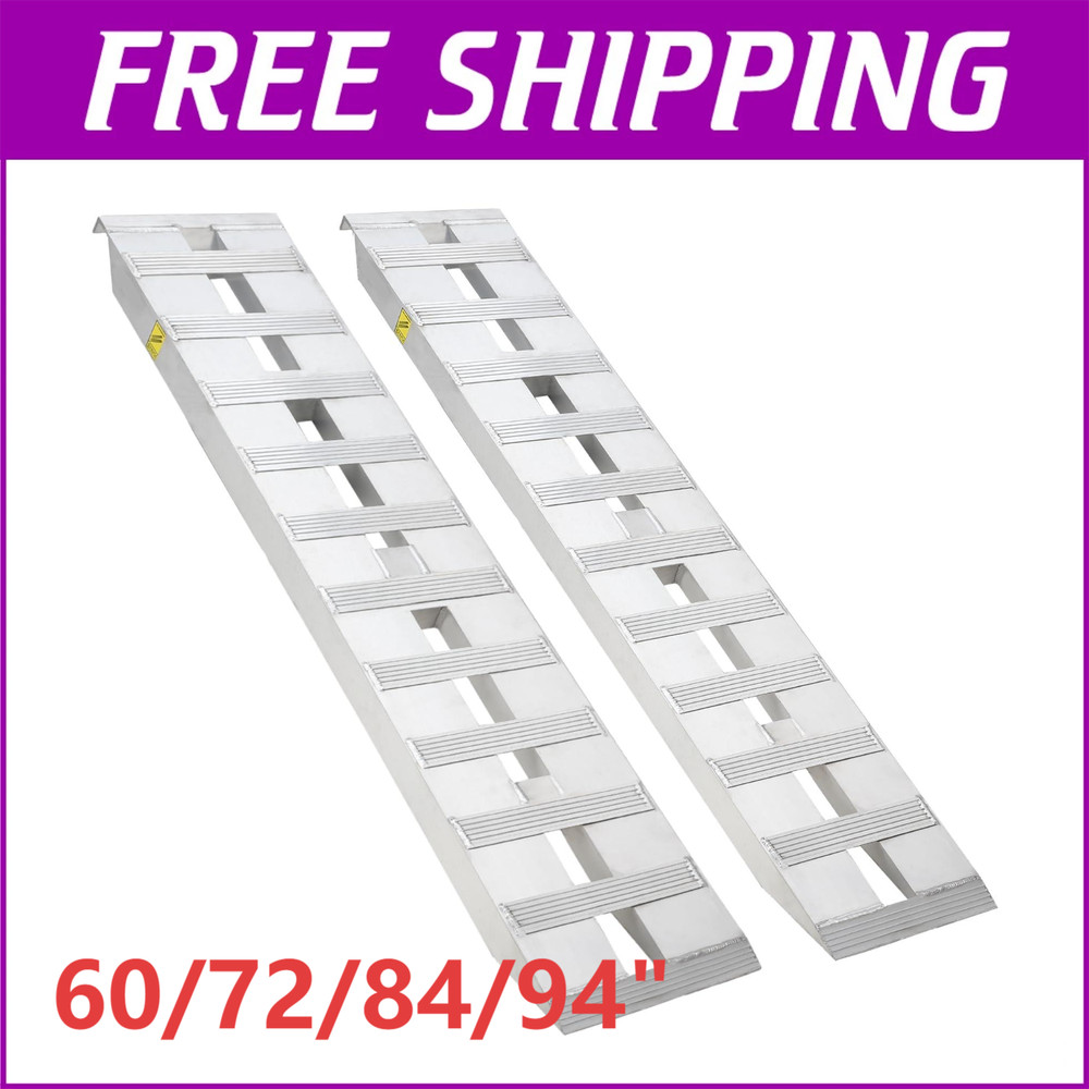 2 PCS 6000lbs Aluminum Loading Ramps FOR Car ATV UTV Motorcycle Quad Lawn Mower