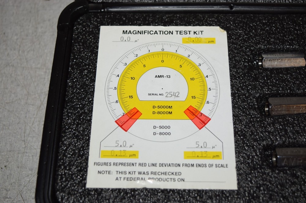 Federal Magnification Test Kit D-5000 D-8000