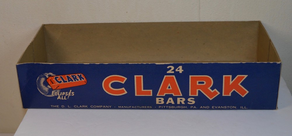 Vintage Clark Bar Candy Box - 24 Count . Complete - Very Nice