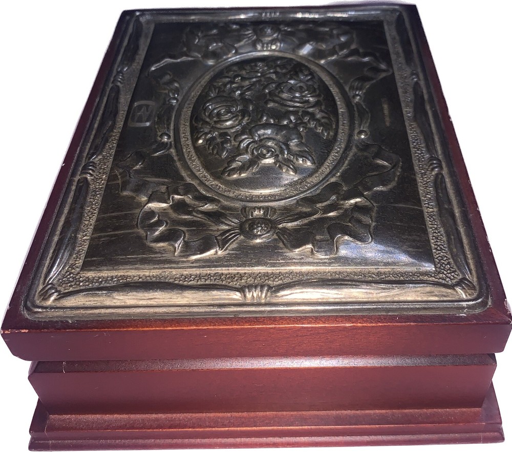 VICTORIAN SOLID SILVER 925 STERLING SHEFFIELD  JEWELLERY BOX HINGED LID