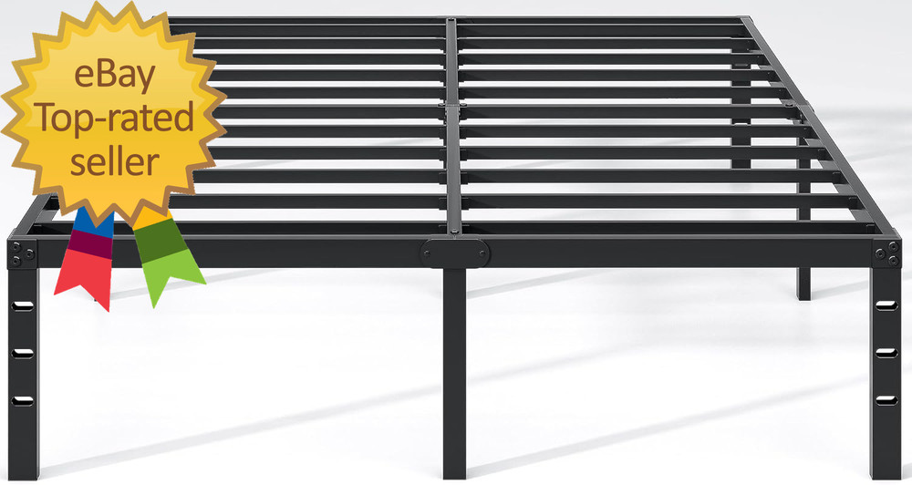 Metal Bed Frame King Size Bed Frame with Storage Space Heavy Duty Sturdy