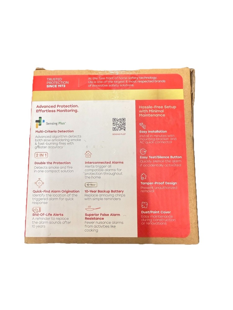 Universal Security 3 Pack Hardwired Smoke Detector W/ Ionization Sensor