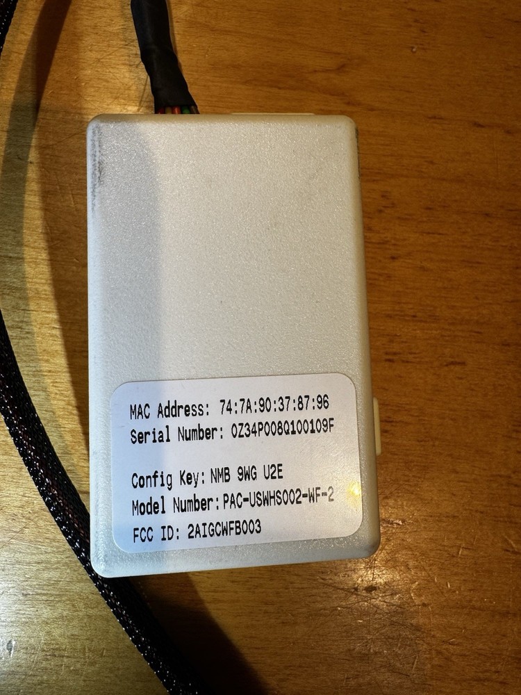PAC-USWHS002-WF-2 Wireless HVAC Control Module