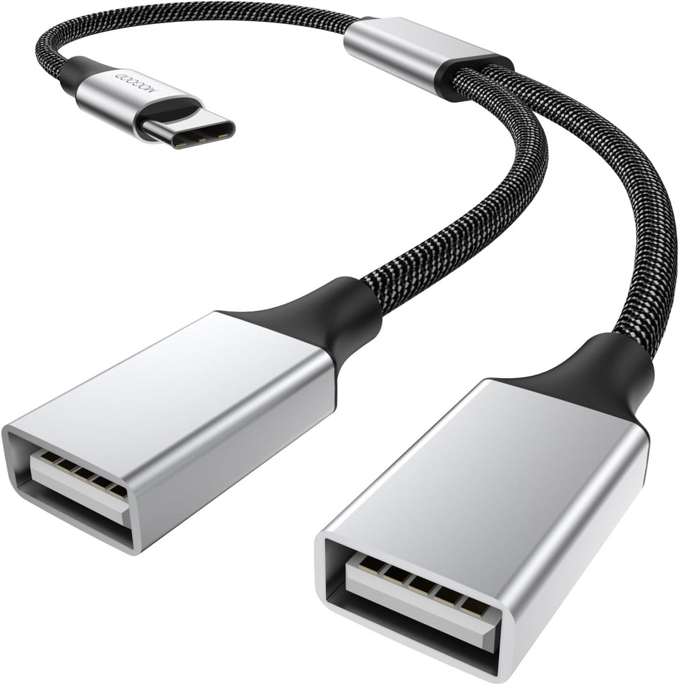 MOGOOD USB C to Splitter USB-C OTG Y Cable Thunderbolt 1pack, Silver