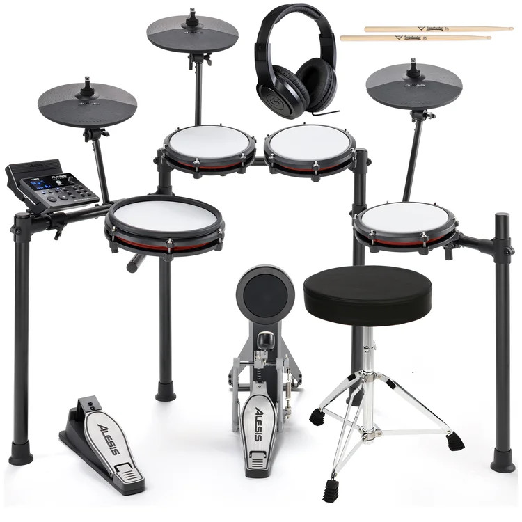 Alesis Nitro Max Mesh Electronic Drum Set Essentials Bundle
