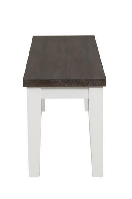 Kingman Rectangular Bench Espresso and White