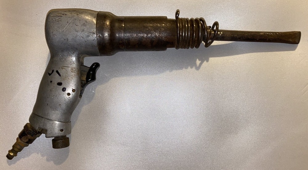 Vintage Handheld Air Chisel with Chisel Attachment