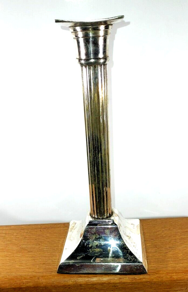 Vintage Ceremony Candle Holder Silver Plated