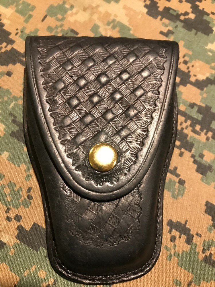 Don Hume Basket Weave Handcuff Pouch