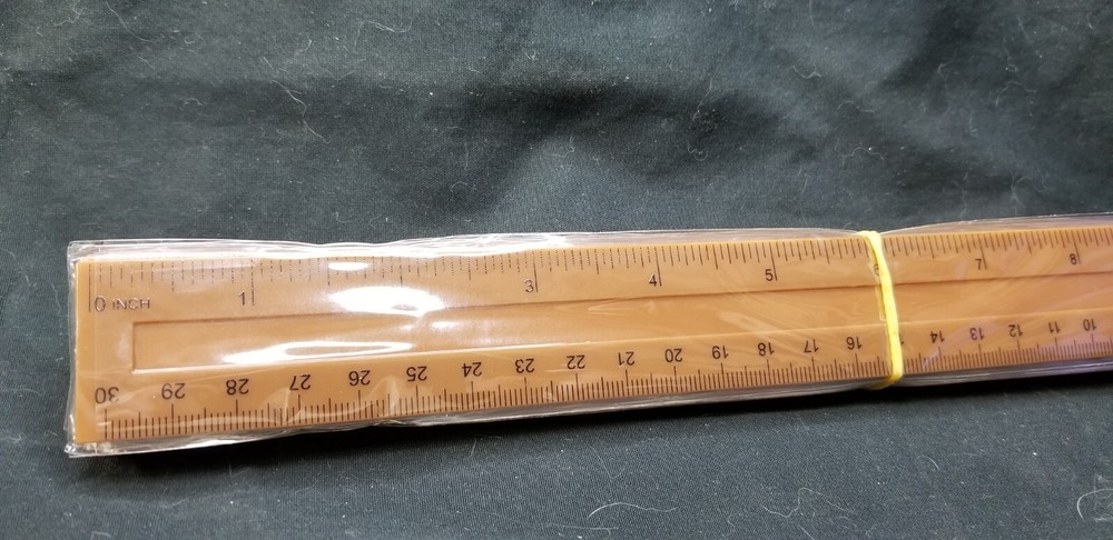 Brown Plastic Ruler Standard & Metric 10 Pack