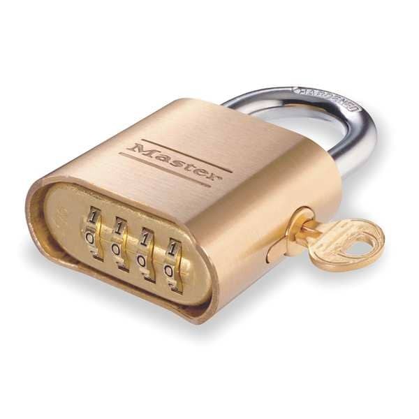 Master Lock 176 Combination Padlock, Bottom, Brass