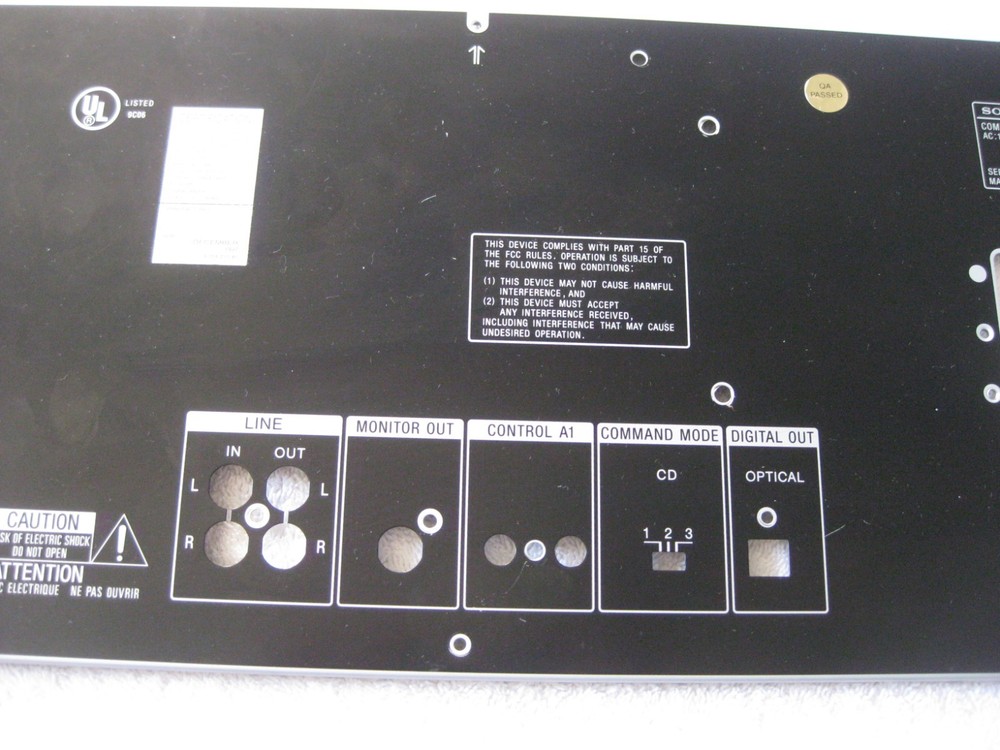 SONY MEGA STORAGE CDP-CX270 REAR PANEL COVER OEM PART