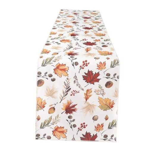 Fall Table Runner for Kitchen Dining Table, Thanksgiving Autumn 13"W x 72"L