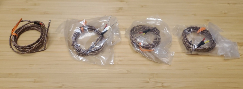 Lot of 4 Omega Insulated Thermocouples 5TC Series Type K Glass Braid 30 AWG -NEW