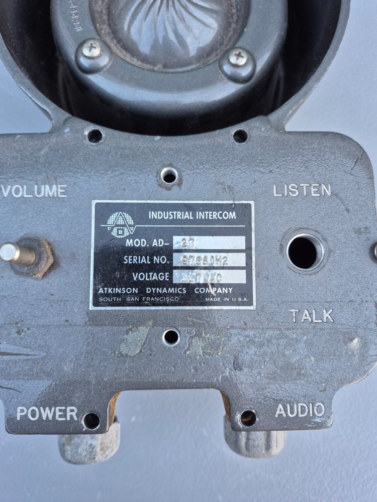 Atkinson Dynamics AD-27A Industrial Intercom Loudspeaker Housing