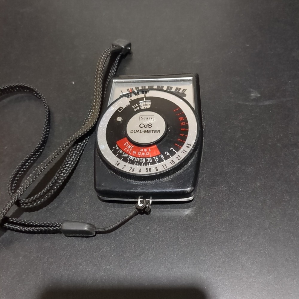 Sears CdS Dual Meter Model 376 Lightmeter Incident/Reflected. Tested Working