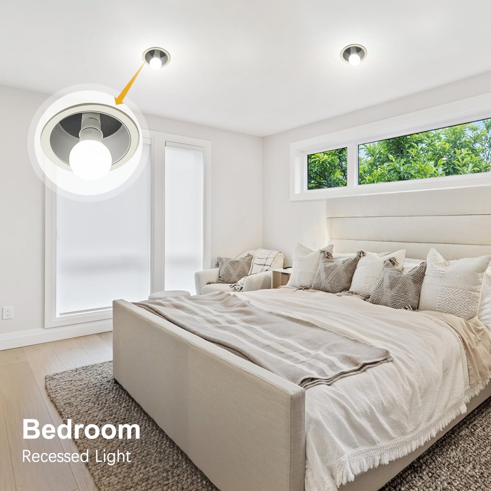 DiCUNO E26 Socket Extender, Standard Medium 6 Count (Pack of 1), White