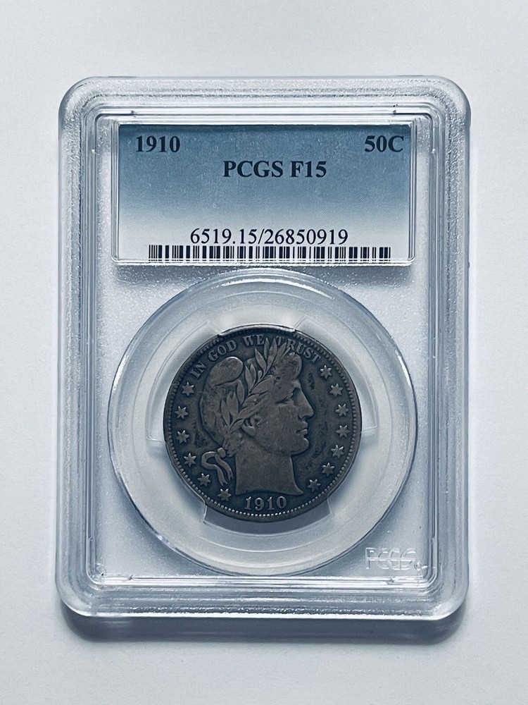 1910 Barber Half Dollar PCGS F15