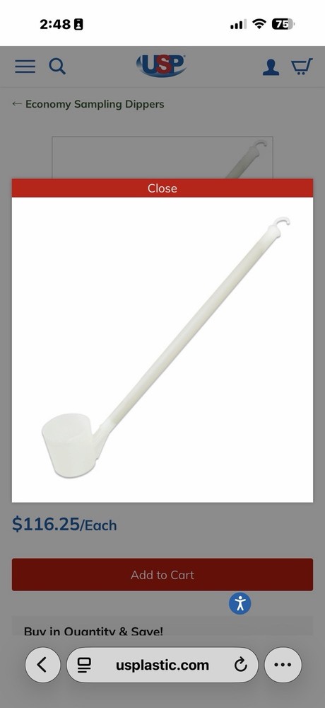 Dipper with 6' Long Handle & 16 oz. Replaceable Cup