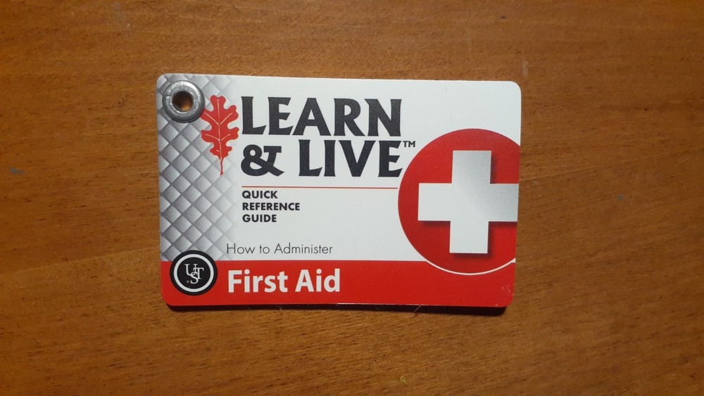 UST Live And Learn Quick Reference Card, First Aid