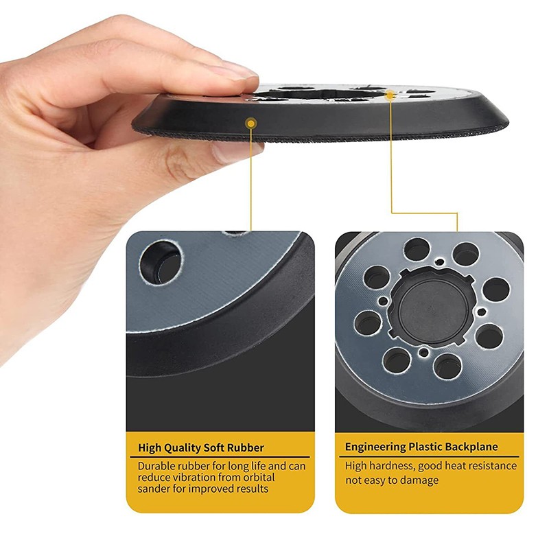 5" 8 Hole Hook & Loop Orbital Sanding Pads for Dewalt DWE6421 DWE6423 DCW210B