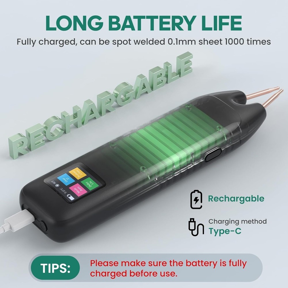 Battery Welding Machine with 99 Adjustable Settings Handheld Spot Welder