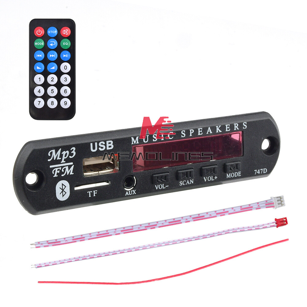 9V 12V MP3 WMA Decoder Board Audio Module Bluetooth 5.0 Music Remote Control Car