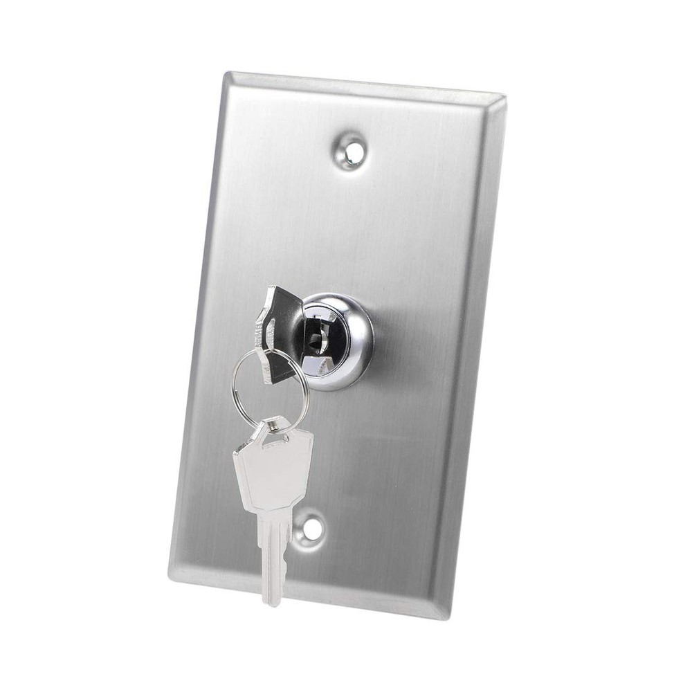 uxcell Key Lock Switch On/Off Emergency Door Release DPST for Access Control ...