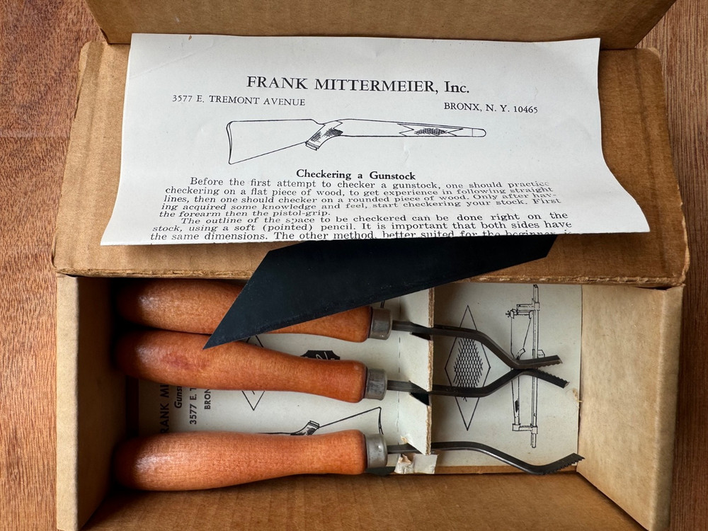 FRANK MITTERMEIER CHECKERING TOOLS SET + 2 DEM-BART C-1 AND S-1