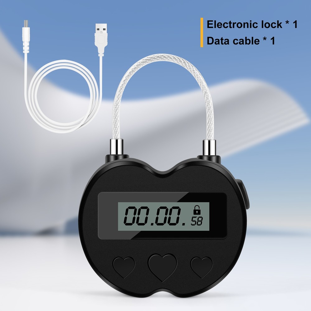Time Lock LCD Display Time Lock Multifunction Travel Electronic Timer, 2536