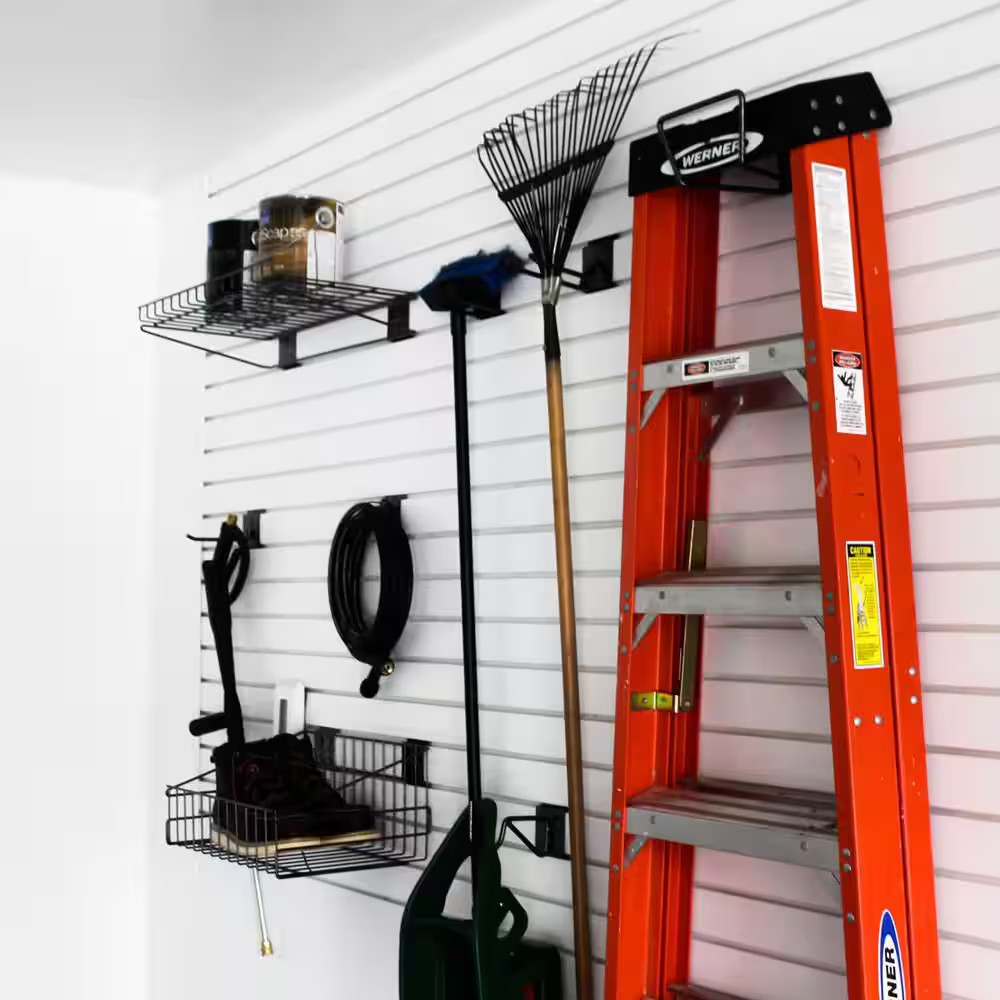 8 Ft PVC Slatwall Panel Gray (7-Pack)