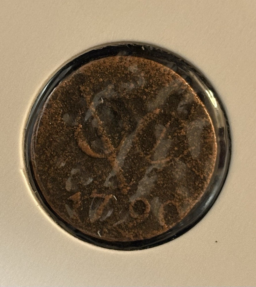 1790 Dutch VOC Copper Duit with COA