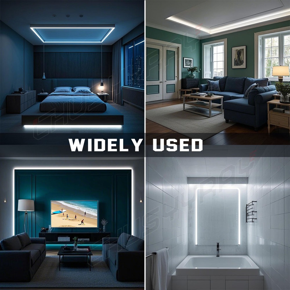 12V 5M LED Strip Light, with Remote Control, For Bedroom Kitchen Ceiling
