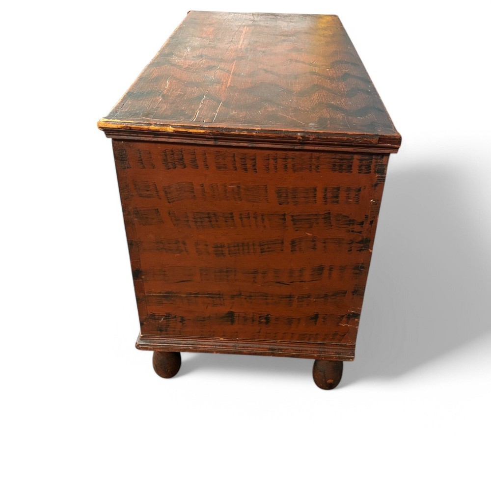 Fine 19th Century Grain Painted Blanket Chest