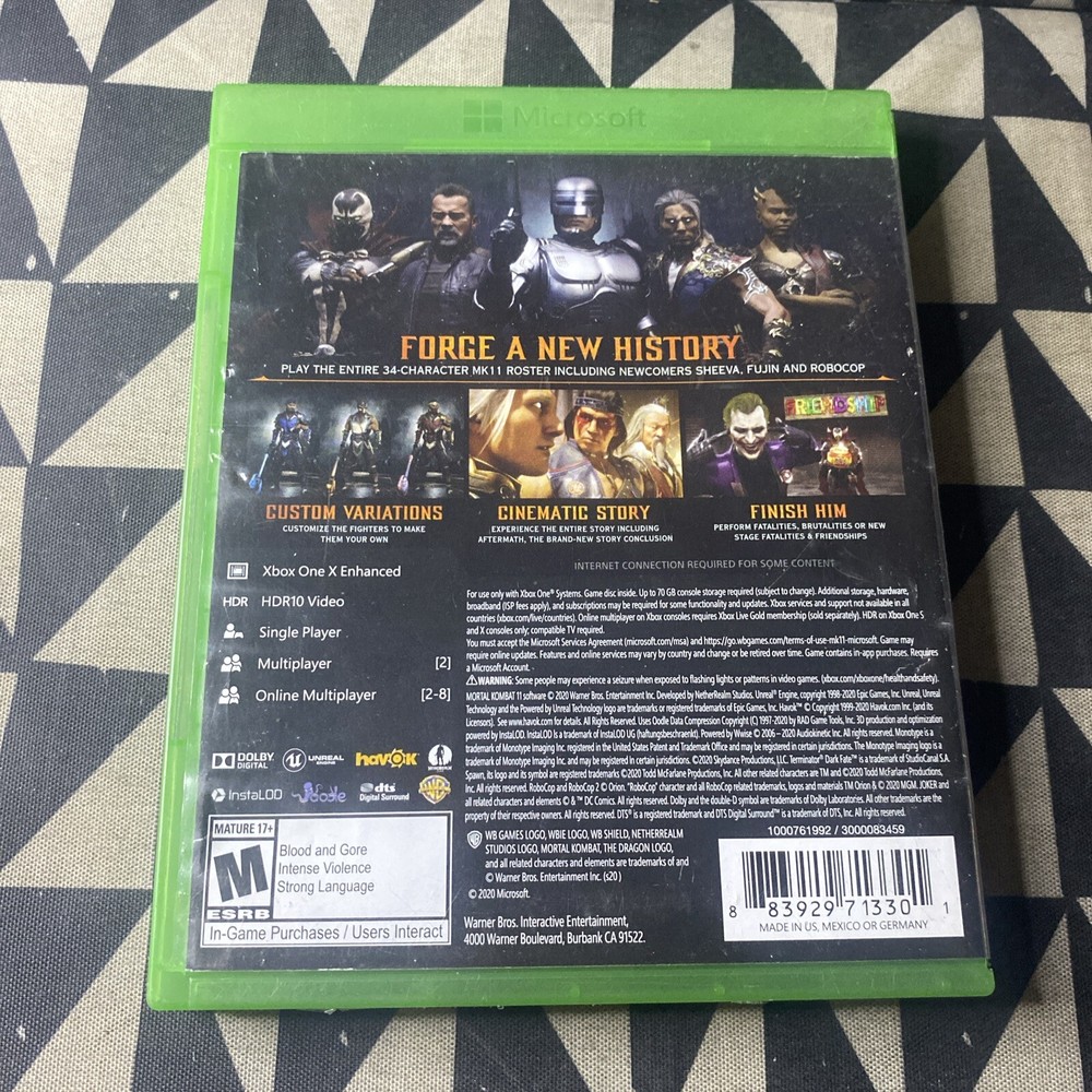 Mortal Kombat 11: Aftermath Kollection Xbox One - Case Only