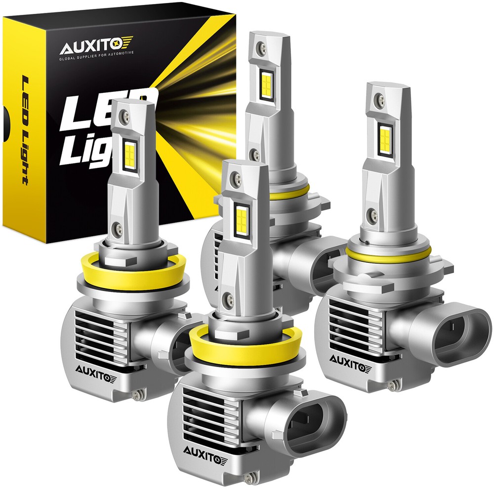 AUXITO LED Headlight Bulbs Conversion Kit 9005 + H11 High Low Beam Bright White