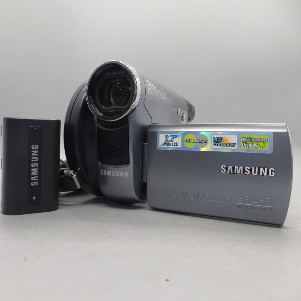 Samsung VP-DC171W Handheld DVD-RW Camcorder Silver Tested