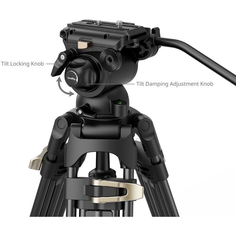 SMALLRIG AD-01S HEAVY-DUTY FLUID HEAD TRIPOD KIT