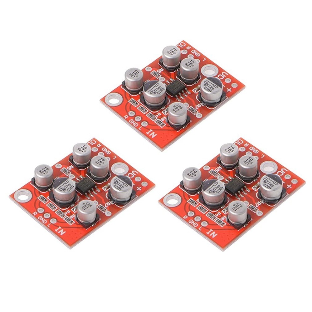 3-Pack AD828 Stereo Preamplifier Boards for Audio Projects