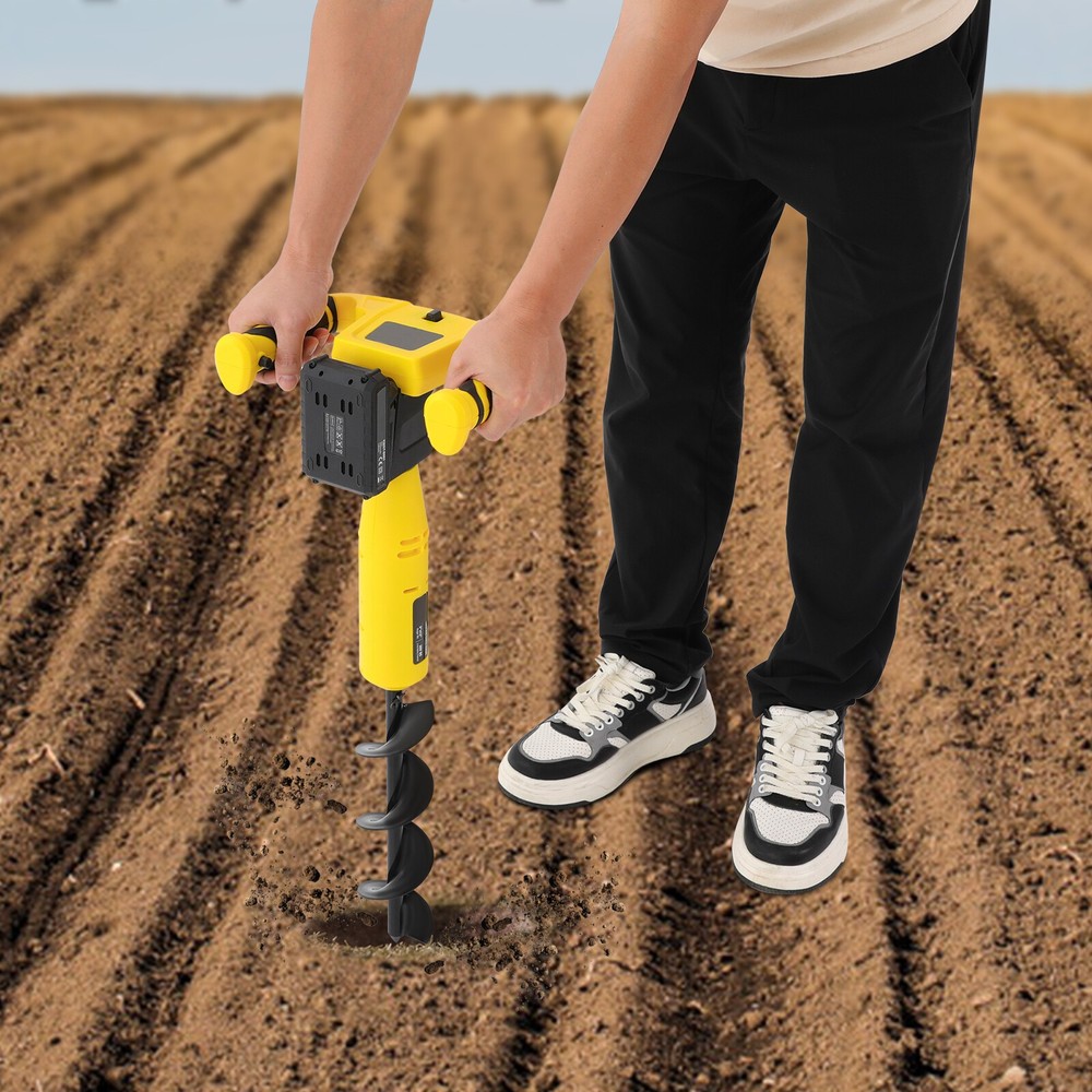 350W Post Hole Digger Electric Hole Digging Machine Cordless Post-Hole Digger
