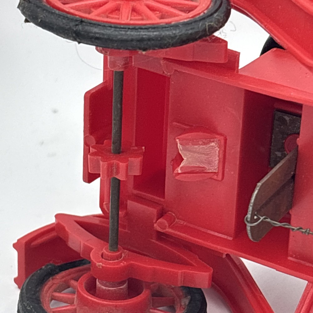 Vintage Revell Maxwell Auto Action Pull Toy Car Driver Figure Red