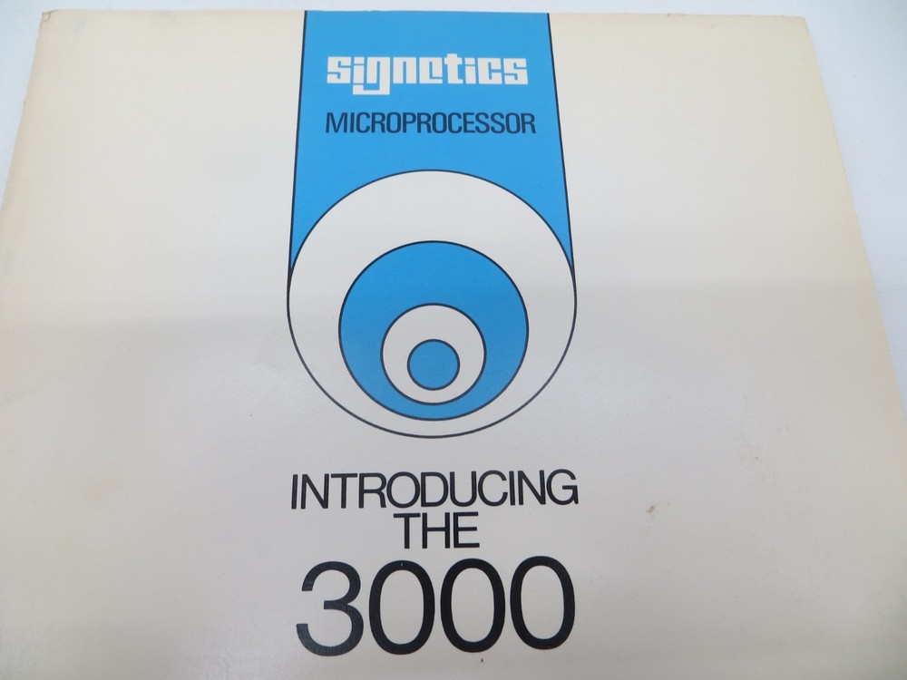 Signetics Microprocessor Introducing The 3000 1975 Databook Tech Manual vintage