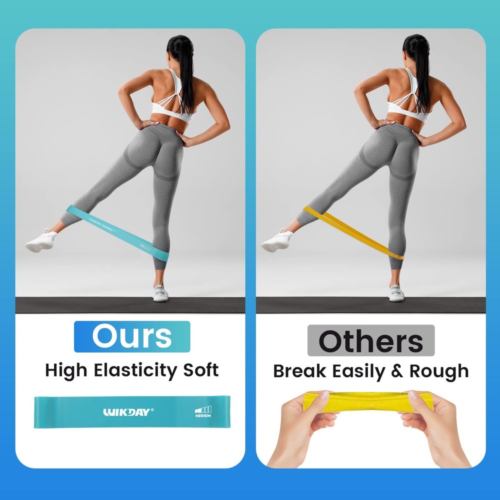 WIKDAY Resistance Bands for Working Out Exercise Loop Bands Workout Bands Set...